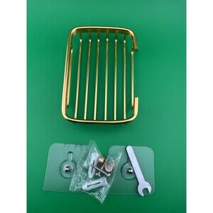 Brushed Gold Soap Dish Wall Mounted - Adhesive or Screw-In Soap Holder Rack